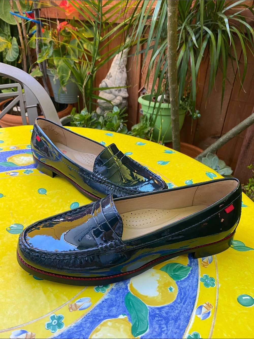 Marc Joseph East Village Navy Patent Leather Penny Loafers! Size 10M